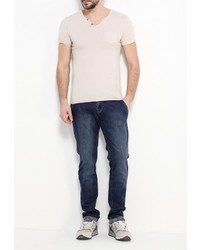 Мужская бежевая футболка от Aarhon