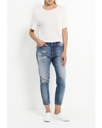 Женская бежевая футболка от Diesel