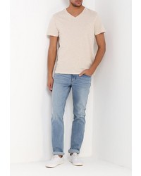 Мужская бежевая футболка от Gap