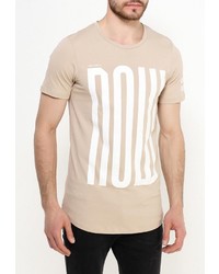 Мужская бежевая футболка от Jack &amp; Jones