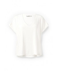 Женская бежевая футболка от Mango