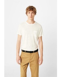 Мужская бежевая футболка от Mango Man