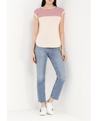 Женская бежевая футболка от Modis