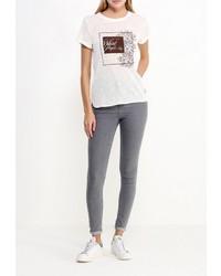 Женская бежевая футболка от Modis