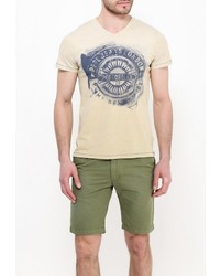 Мужская бежевая футболка от Pepe Jeans