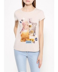 Женская бежевая футболка от Sela