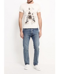 Мужская бежевая футболка от Sela