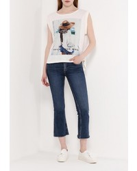 Женская бежевая футболка от Sweewe