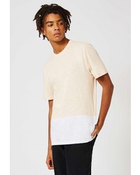 Мужская бежевая футболка от Topman