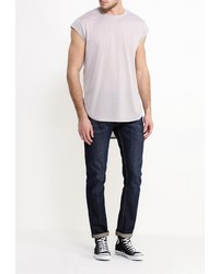 Мужская бежевая футболка от Topman