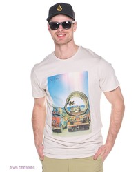 Мужская бежевая футболка от Volcom