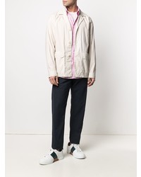 Мужская бежевая хлопковая куртка-рубашка от Aspesi