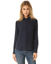 Бежевая шелковая блузка от Frame