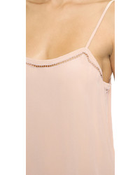 Женская бежевая шелковая майка от Equipment