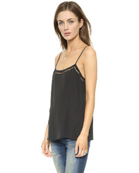 Женская бежевая шелковая майка от Equipment