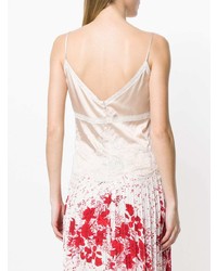 Женская бежевая шелковая майка от Ermanno Scervino