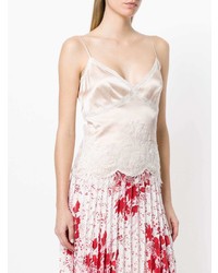 Женская бежевая шелковая майка от Ermanno Scervino