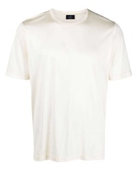 Мужская бежевая шелковая футболка с круглым вырезом от Barba