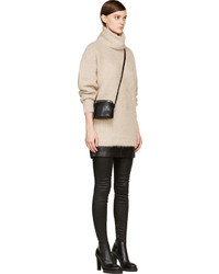 Женская бежевая шерстяная водолазка от Helmut Lang