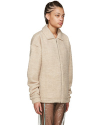 Женская бежевая шерстяная куртка от Cottweiler