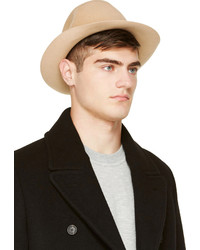 Мужская бежевая шерстяная шляпа от Undercover