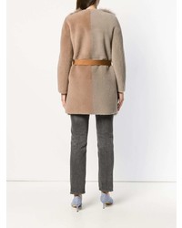 Бежевая шуба от Blancha