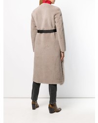 Бежевая шуба от Blancha