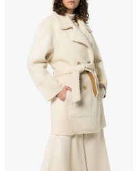 Бежевая шуба от Joseph