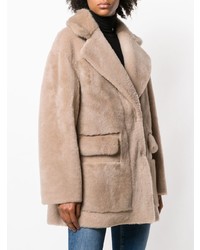 Бежевая шуба от Blancha