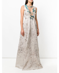 Бежевое вечернее платье от Talbot Runhof