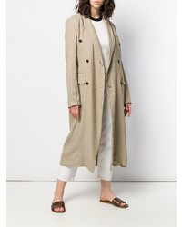 Женское бежевое льняное пальто от Uma Wang