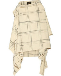 Бежевое пальто без рукавов в клетку от Vivienne Westwood