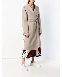 Женское бежевое пальто дастер от Joseph