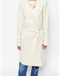 Женское бежевое пальто дастер от Noisy May