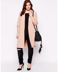 Женское бежевое пальто дастер от AX Paris