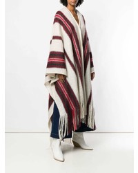 Бежевое пальто-накидка с принтом от Isabel Marant