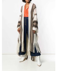 Бежевое пальто-накидка с принтом от Isabel Marant
