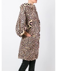 Женское бежевое пальто с леопардовым принтом от Givenchy
