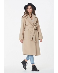 Женское бежевое пальто от FLY