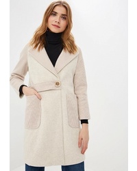 Женское бежевое пальто от Fresh Cotton