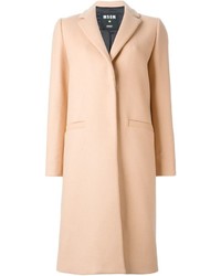 Женское бежевое пальто от MSGM