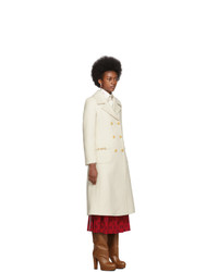 Женское бежевое пальто от Gucci
