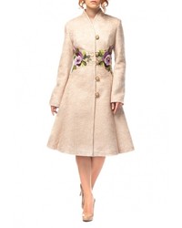 Женское бежевое пальто от Yukostyle
