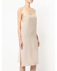 Бежевое платье-комбинация от Kacey Devlin