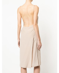 Бежевое платье-комбинация от Kacey Devlin