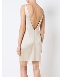 Бежевое платье-комбинация от Haney