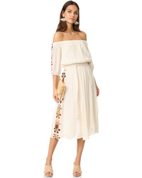 Бежевое платье-миди от Tularosa