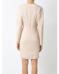 Бежевое платье-футляр от Olympiah