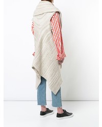 Бежевое пончо от The Elder Statesman