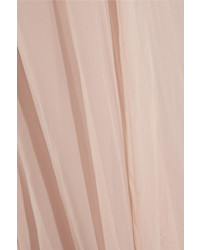 Бежевое сатиновое вечернее платье от Valentino